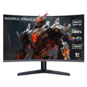 KOORUI 27E6QCA 27INCH VA QHD 180HZ CURVERD MONITOR ( 03 YEARS WARRANTY )